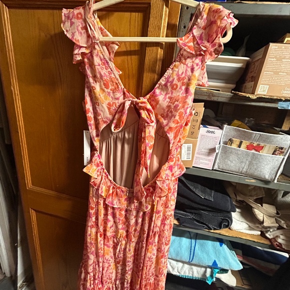 AQUA Pink Multi Leopard Maxi Dress - Picture 4 of 7